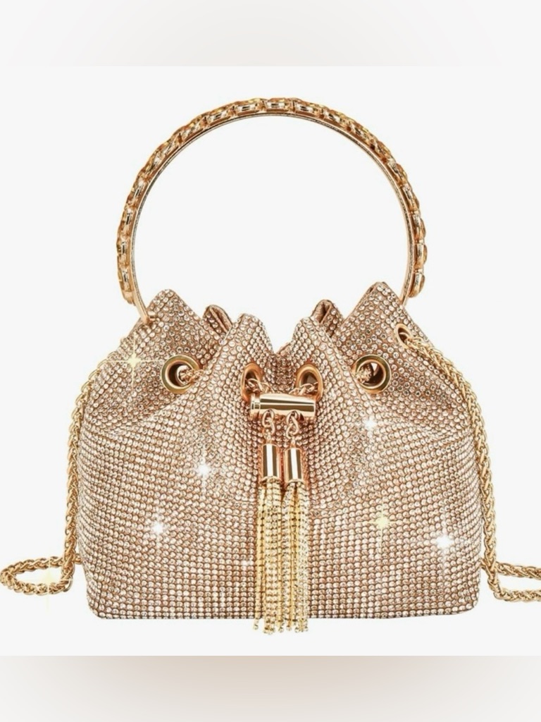 Topall Rhinestone Evening Bag Bling Purse
